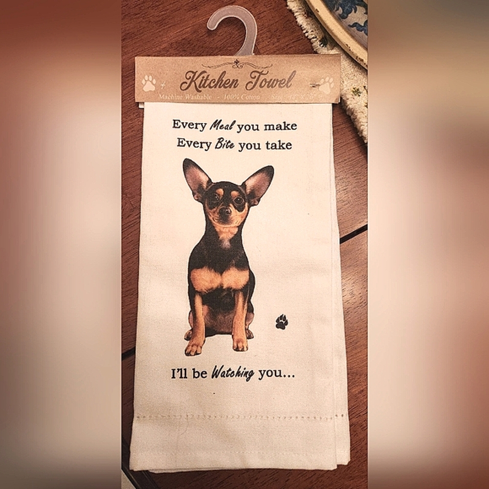 Chihuahua Dog Print Kitchen Towel